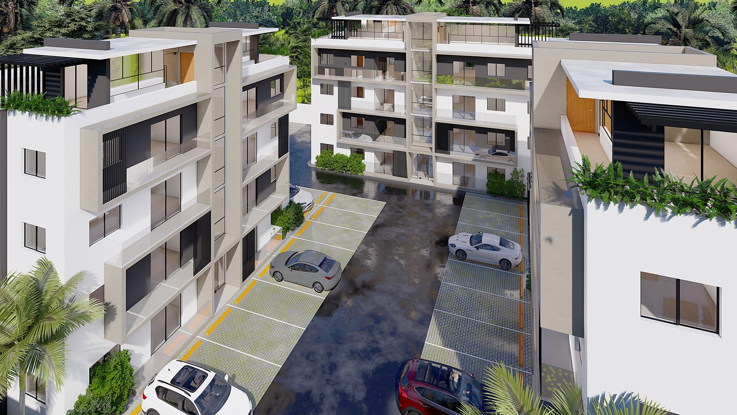 Residencial Samirah I · calle interior desde arriba