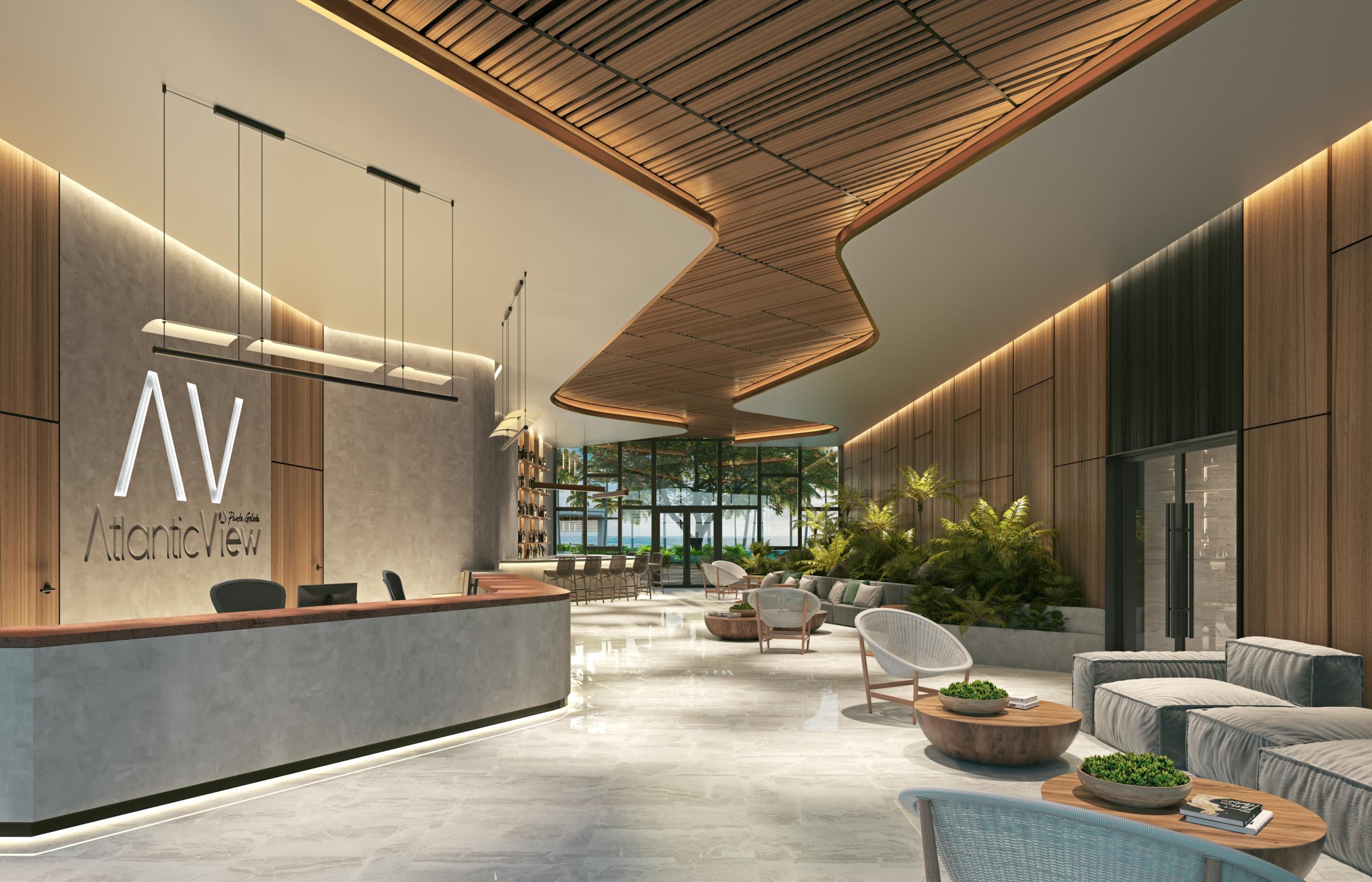 Lobby con recepción de Atlantic View