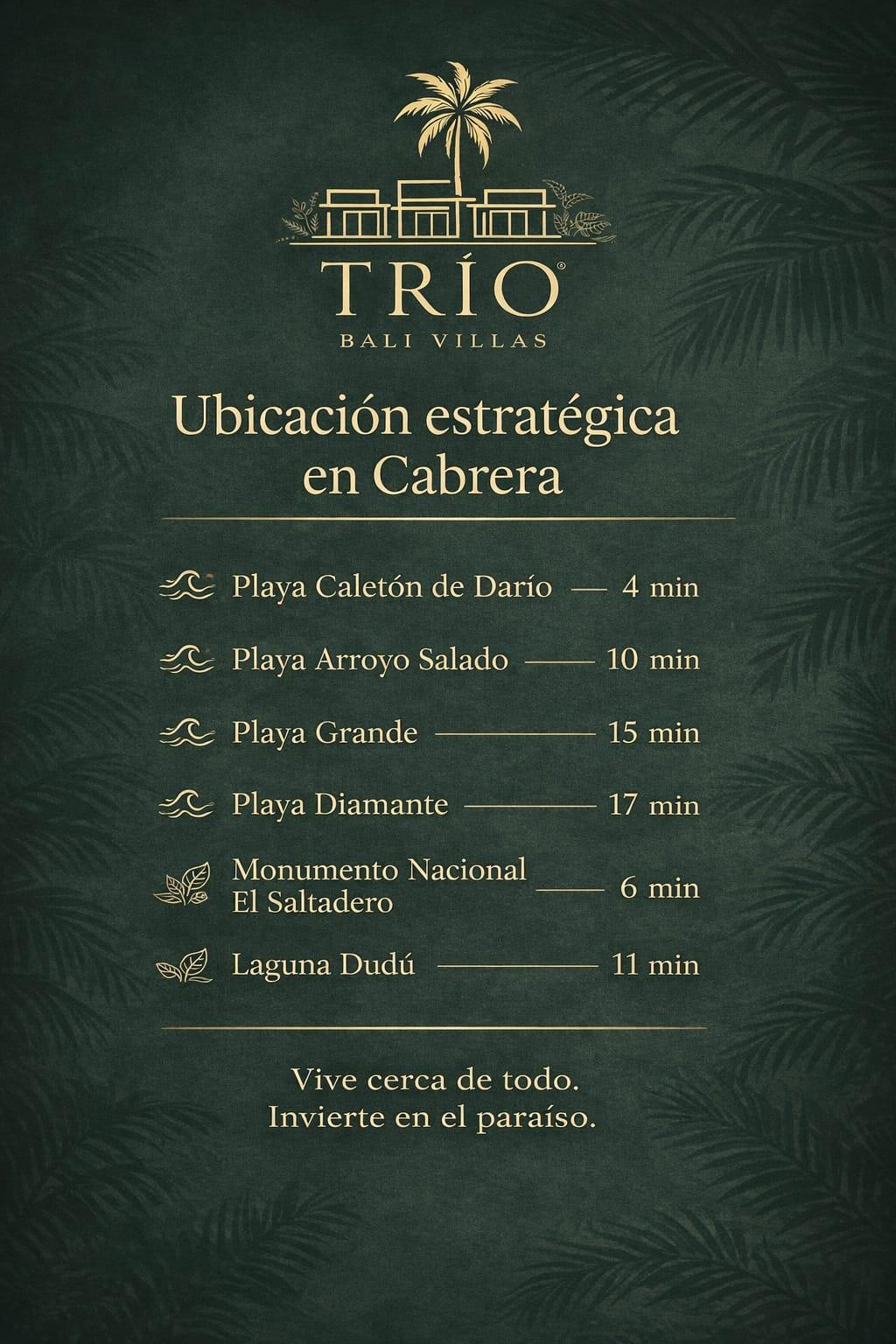 TRIO BALI VILLAS | VILLAS BOUTIQUE EN CABRERA