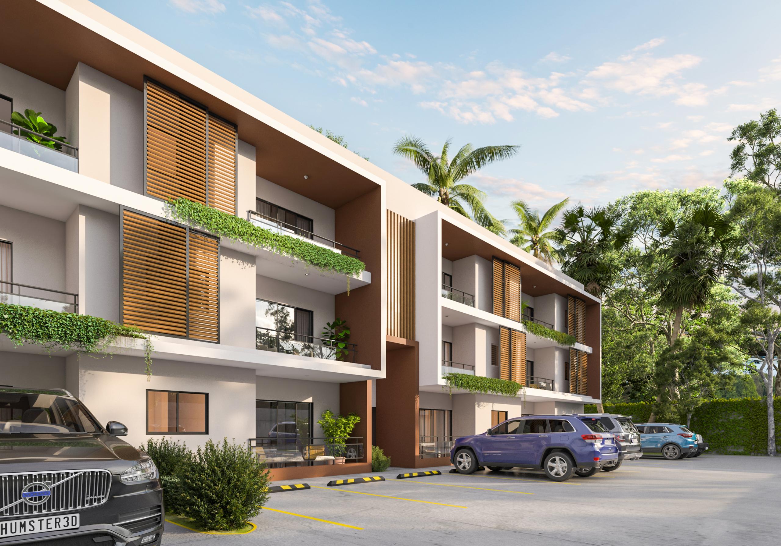 Perspectiva Nueva Entrada PS PALM BREEZES TOWERS – PUNTA CANA